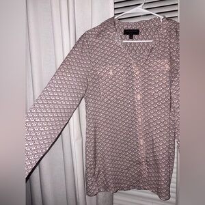 Banana Republic Geometric Pink and Black Shirt